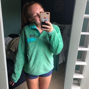 Patagonia Re-Tool teal pullover medium